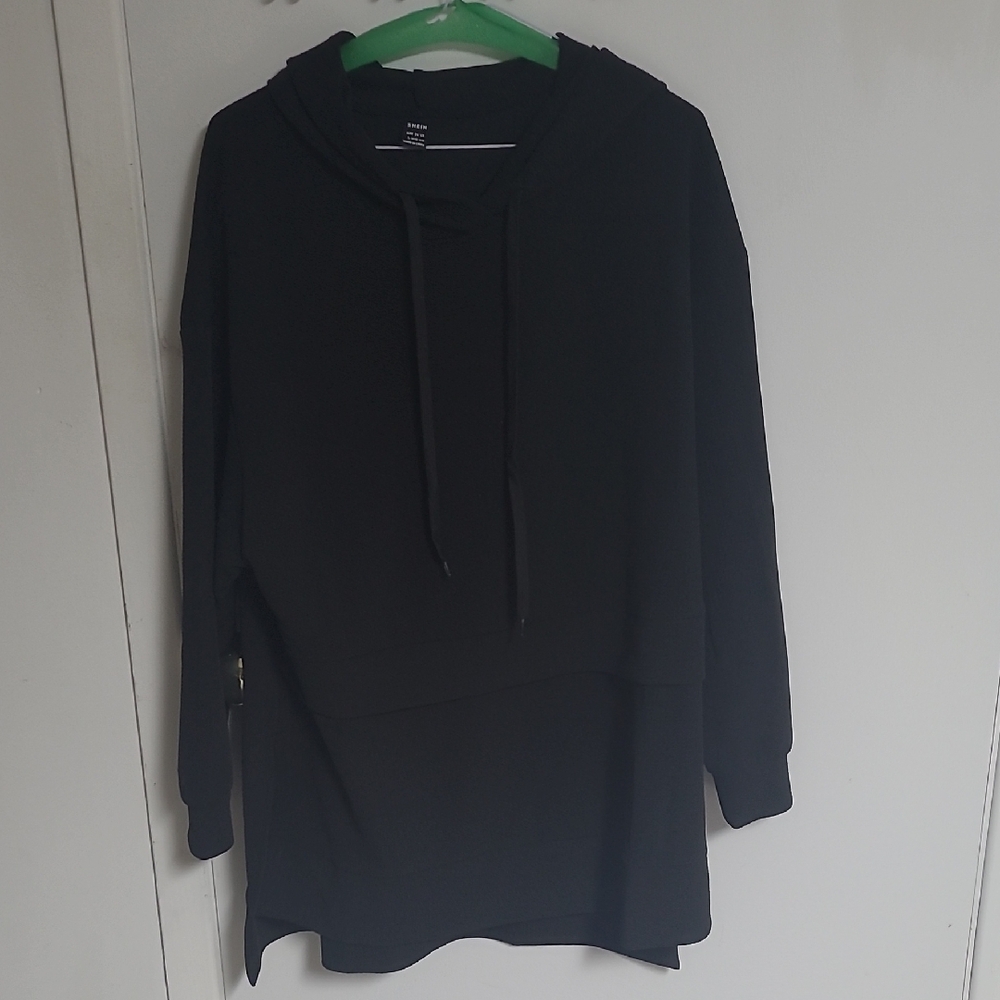 SHEIN Black Hoodie Sweater
